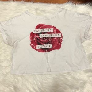 Pacsun LIRA Rose T-Shirt Crop Top